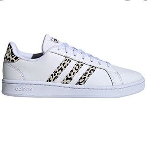Adidas Leopard Grand Court Womens Sneakers 8.5
